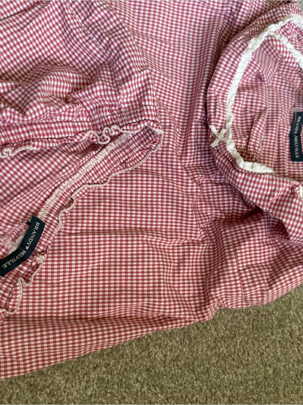 Brandy Melville Red Gingham Cami & Short Sleep Set - Picture 4 of 4